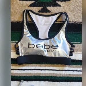 Metallic Bebe Sports Bra sz XS
